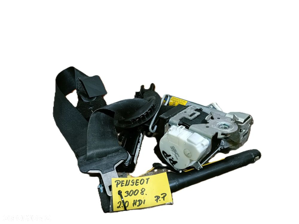 PEUGEOT 3008 I 09-16 r. PAS BEZPIECZEŃSTWA PRAWY PRZÓD 34068389F + - 1