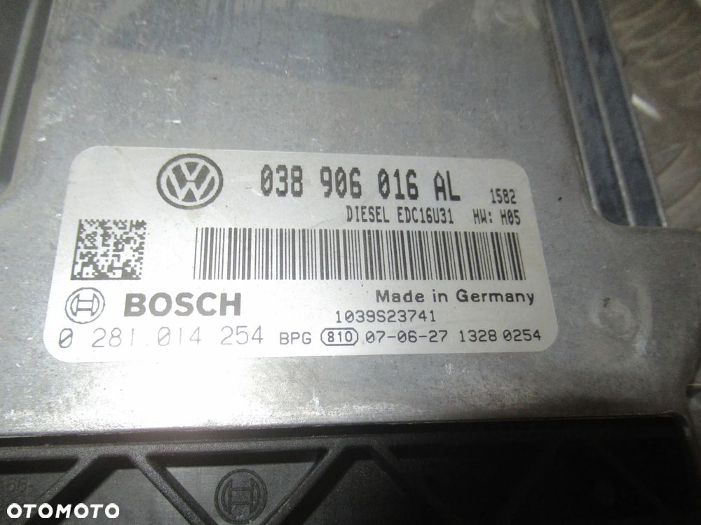 STEROWNIK KOMPUTER SILNIKA VW TRANSPORTER T5 1.9TDI 102KM 038906016AL 2003- - 4