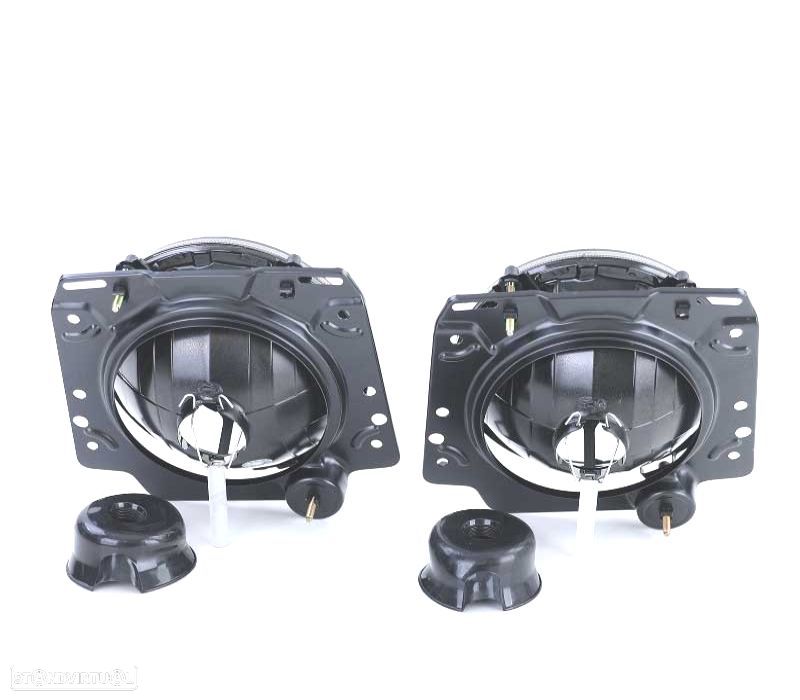 FARÓIS ESCURECIDOS PARA VOLKSWAGEN VW GOLF 2 MKII 83-91 COM CRUZ PRETO - 2