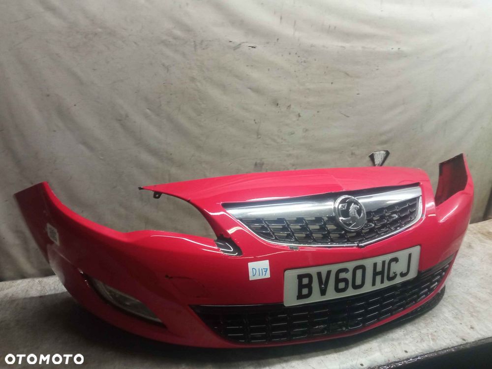 @ ZDERZAK PRZÓD PRZEDNI DO OPEL ASTRA J 4 IV Z50B CZERWONY HALOGENY - 3