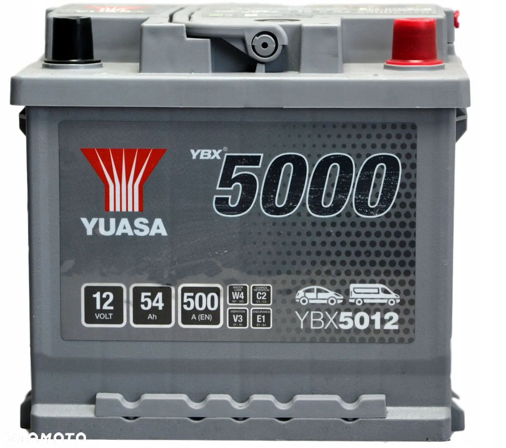 Akumulator Yuasa YBX5012 54Ah 500A P+ 12V - 2