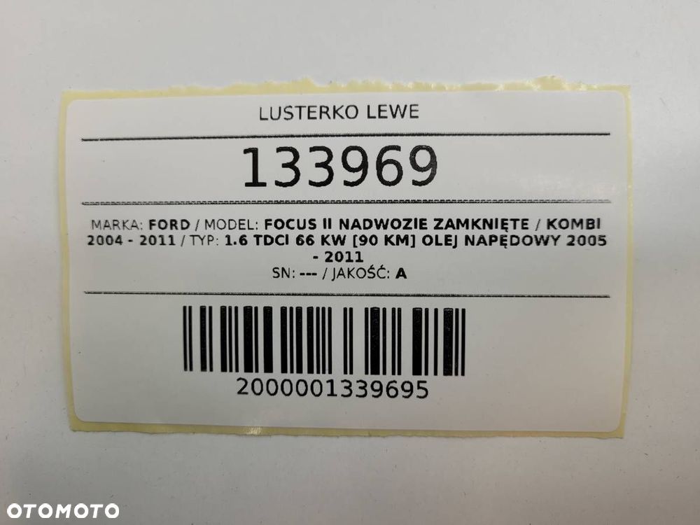 LUSTERKO LEWE KIEROWCY FORD FOCUS MK2 II 2006 EUROPA 5 PIN - 10