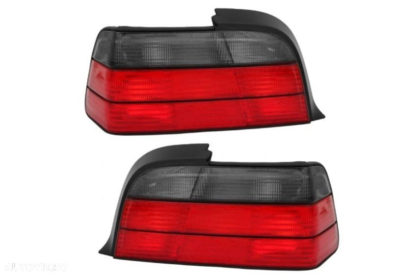 Stop spate, lampa Bmw Seria 3 (E36), 12.1990-03.2000, model: cabrio, Coupe, tuning, montare spate, stanga+dreapta, rosu-fumuriu; fara soclu bec; tuning; Taiwan - 1