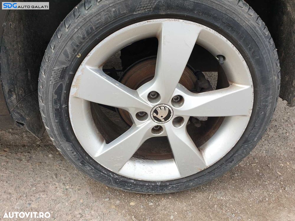 Set 4 Jante Roti Aliaj 5x100 215 45 16 R16 Anvelope Vara Dot 2021 Skoda Fabia 2 2007 - 2015 - 8