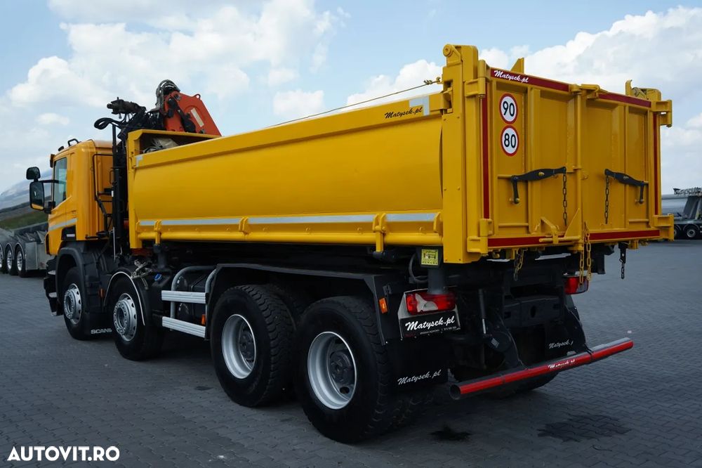 Scania P 410 / 8x4 / BASCULĂ - 5,15 M + ATLAS 116.3 HDS / ROTATOR / EURO 6 / - 17