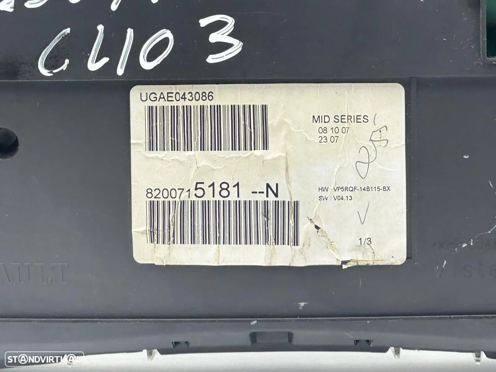 Quadrante - Renault Clio III (2007) - 5