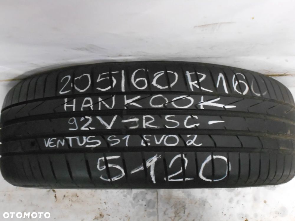 OPONA POJEDYNKA 205/60R16 HANKOOK VENTUS S1 EVO2 RSC DOT 5120 7MM - 1