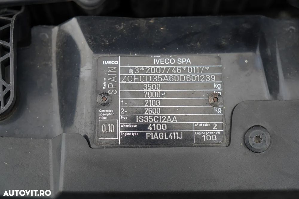 Iveco DAILY 35-140 / 4.2 M CONTAINER / LIFT / TWIN GVWR: 3500 KG / IMPORTAT - 36
