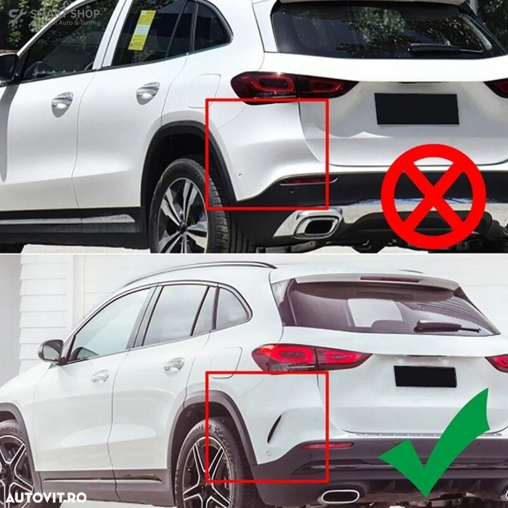Ornamente Bara Spate Flapsuri Negru Lucios Mercedes GLA SUV H247 (2020 - 7