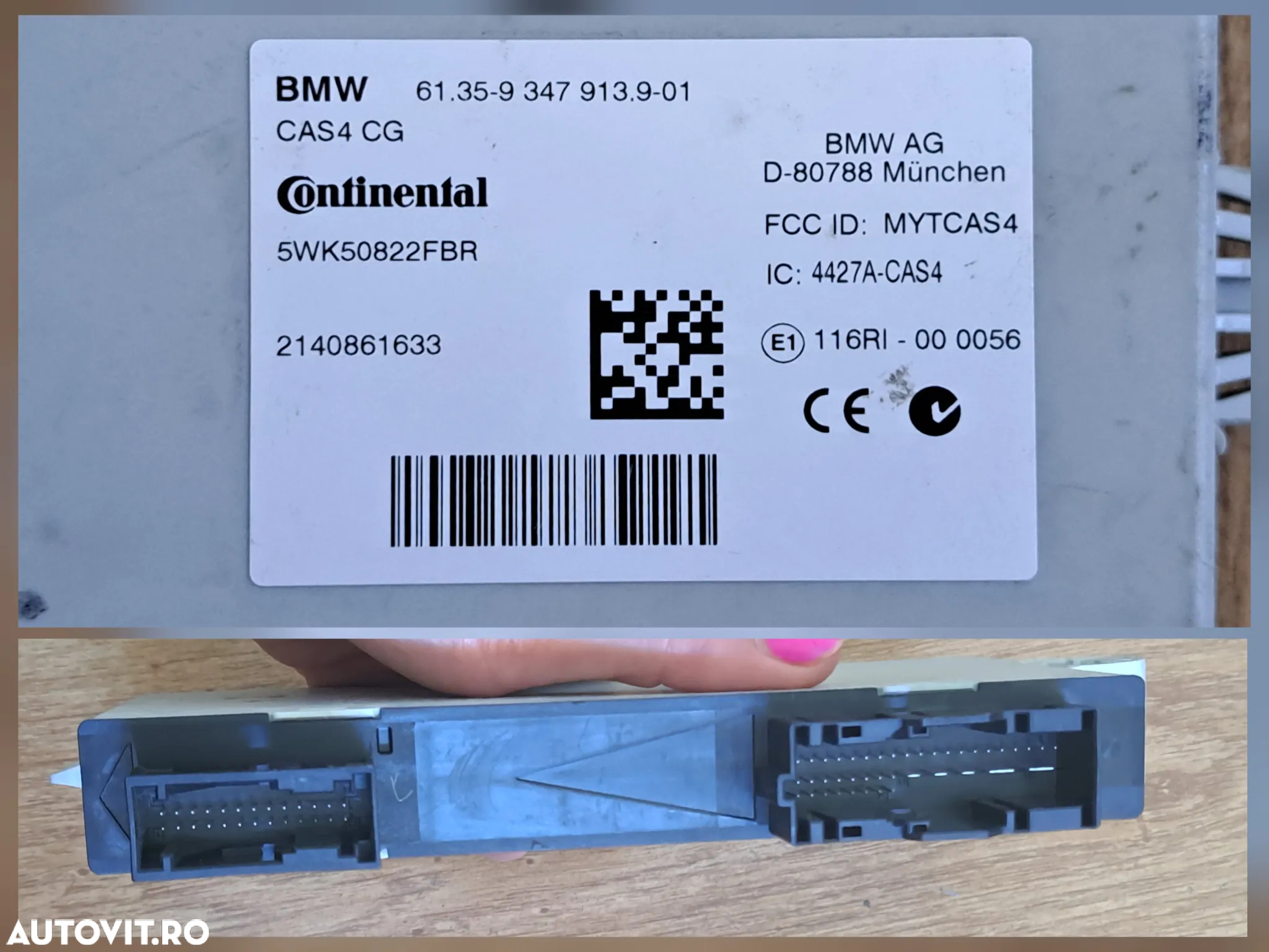 Kit pornire - calculator motor, modul CAS 4, cheie - original BMW F07+LCI F10+LCI F11+LCI F06+LCI F12+LCI F13+LCI F01+LCI F02+LCI F03+LCI F04 F25 F26 - 6