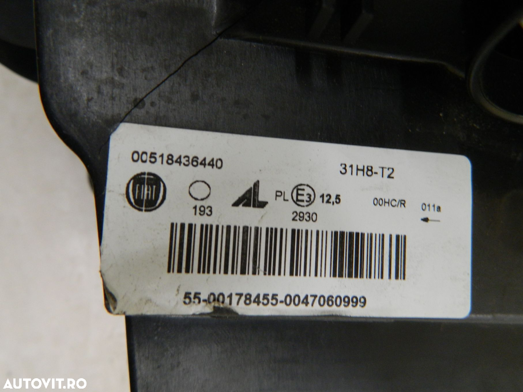 Far dreapta Fiat Panda 3 Halogen, 2010, 2011, 2012, 2013, 2014, 2015, 2016, 2017, 2018, 2019, cod origine 518436440. - 5