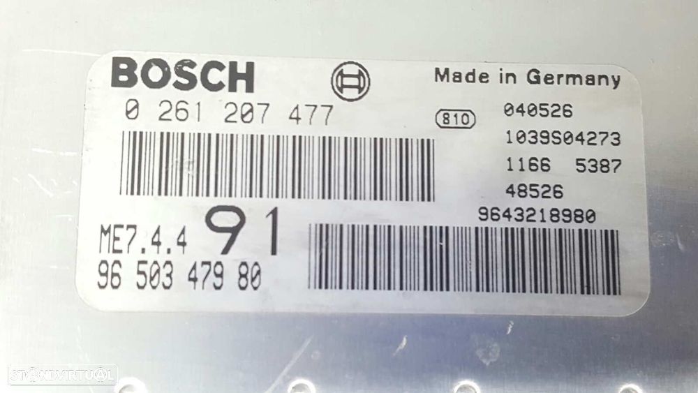 CENTRALINA DO MOTOR UCE PEUGEOT 206 CC CC QUIKSILVER - 2