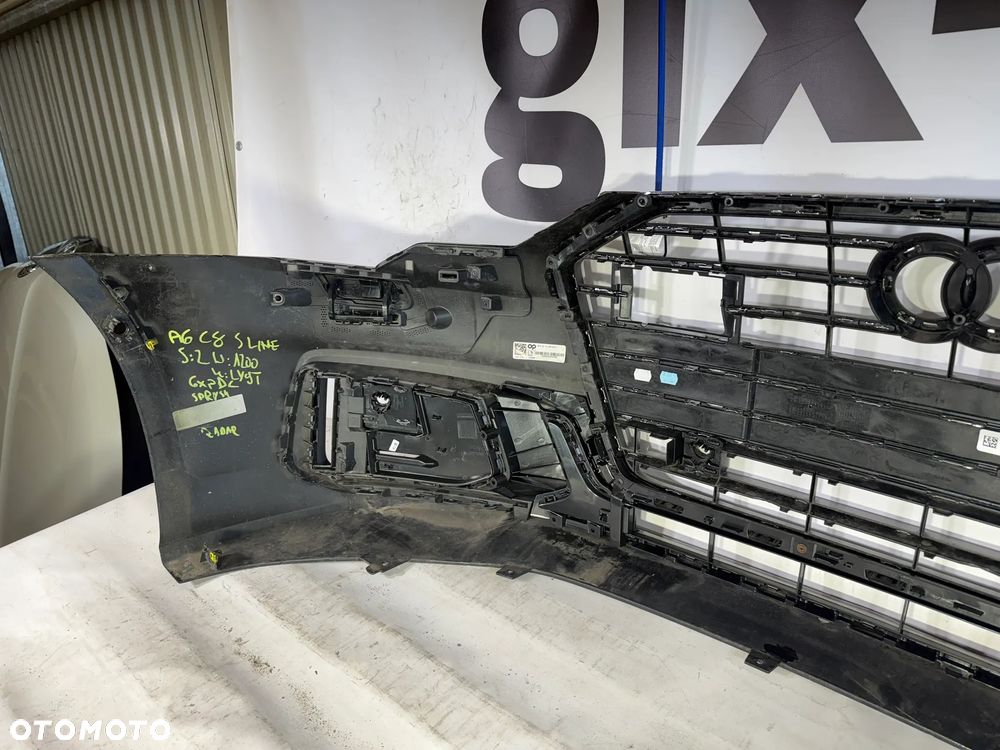 Audi A6 C8 S Line Zderzak Przód Przedni 6xPDC Radar Sprysk LY9T 4K0807437C - 10