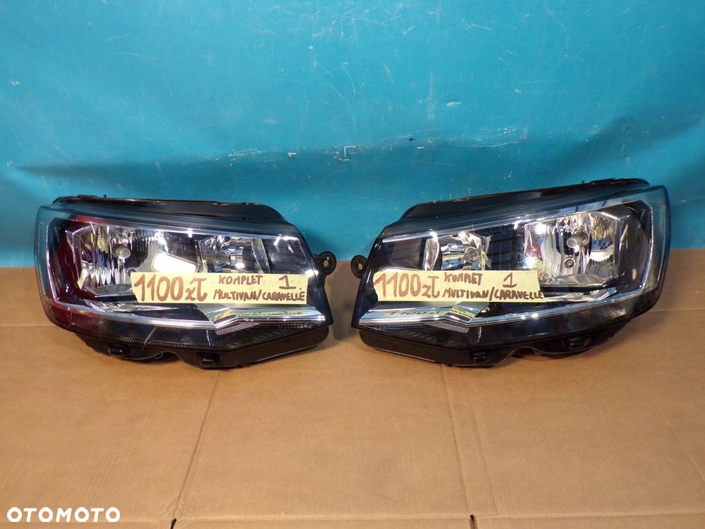 VW T6 CARAVELLE MULTIVAN 15- REFLEKTORY LAMPY PRZEDNIE DEMONTAŻ 2 sztuki - 1