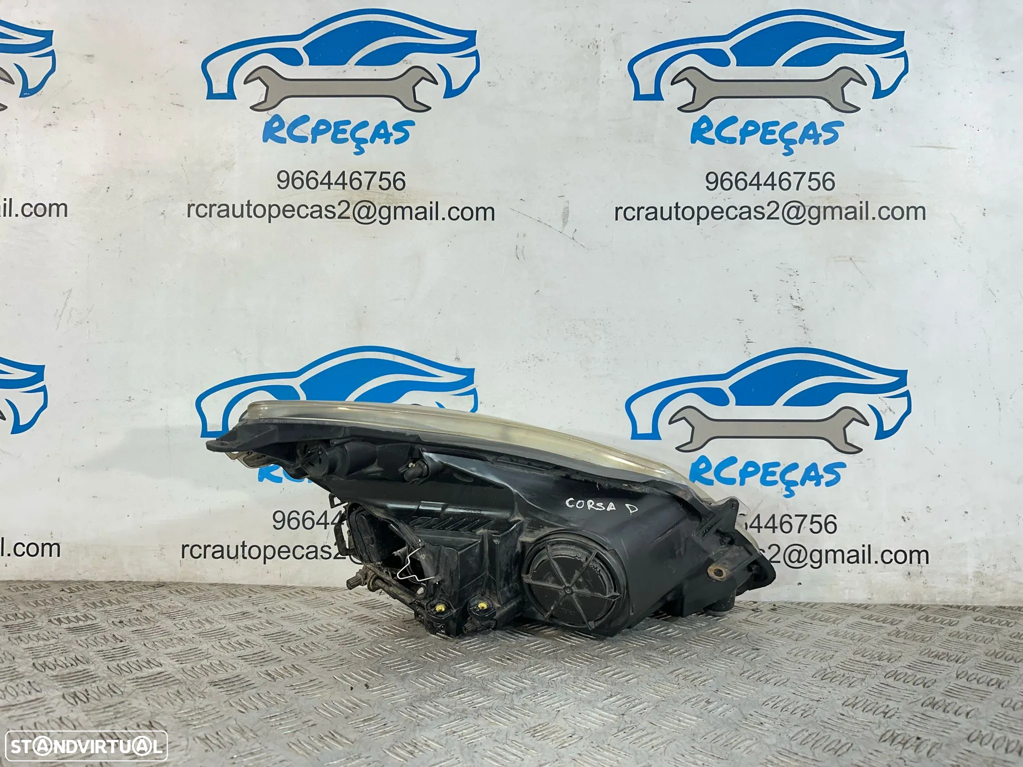 .Conjunto Oticas Farois Frontal Frente Esquerda Direita Halogenio Original GM Opel Corsa D 13186384 13186383 2006 - 2014 - 14