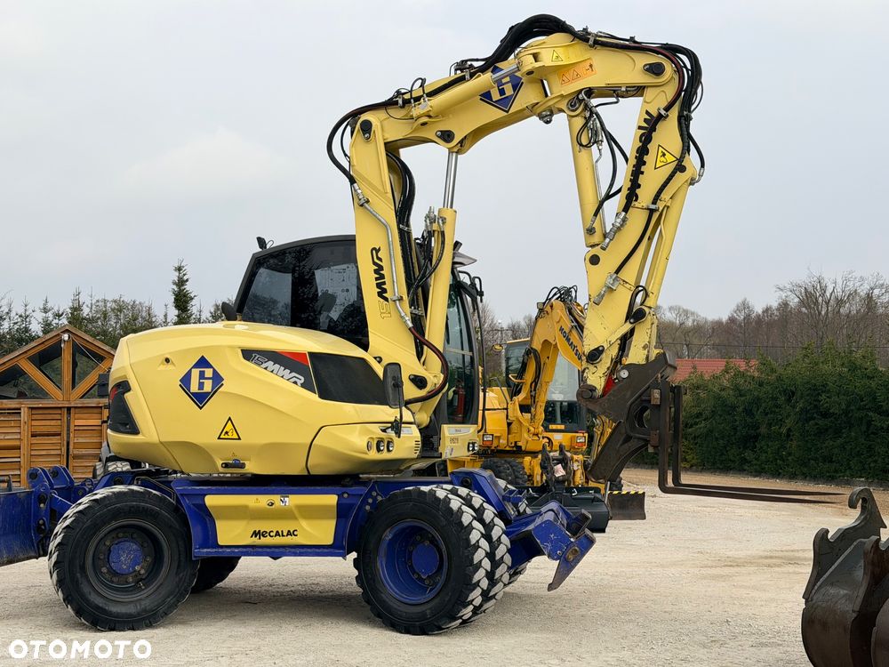 Mecalac Koparka 14 ton MECALAC 15 MWR koparko-ładowarka 3 łyżki widły 1 wł Centr.smarowanie Opony na BLIŹNIAKU 80%Camso ładowarka 714 12MTX 4x4 skrętne KLIMA kabina Premium silnik 146KM DEUTZ szybka 35km/h - 23