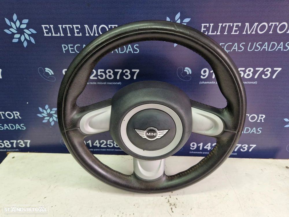 Volante pele usado MINI ONE COOPER R56 R55 R57 AIRBAG - 3