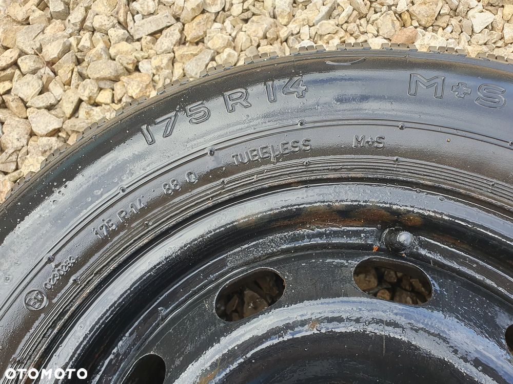 VOLKSWAGEN R14 KOŁO ZAPASOWE ORYGINALNA FELGA VW 14" 6J ET38 5X100 1J0601027P OPONA 175/R14 LAPPONIA M+S - 2