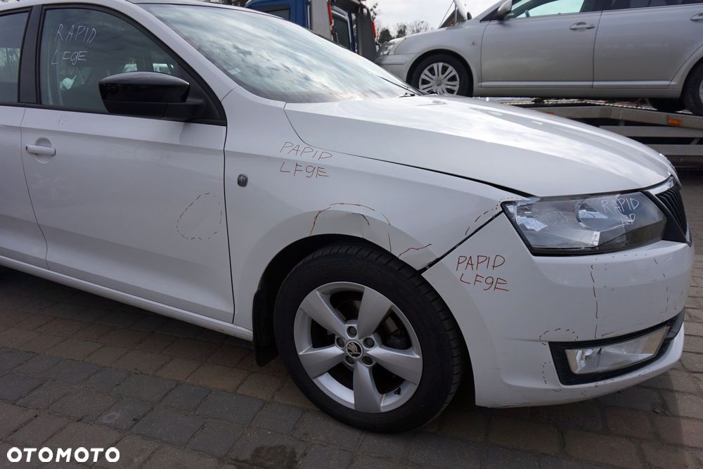 MASKA ZDERZAK BŁOTNIKI LAMPY RAPID NH3 LF9E  SKODA 2012-2019 BIAŁY PRZÓD KOMPLETNY - 15