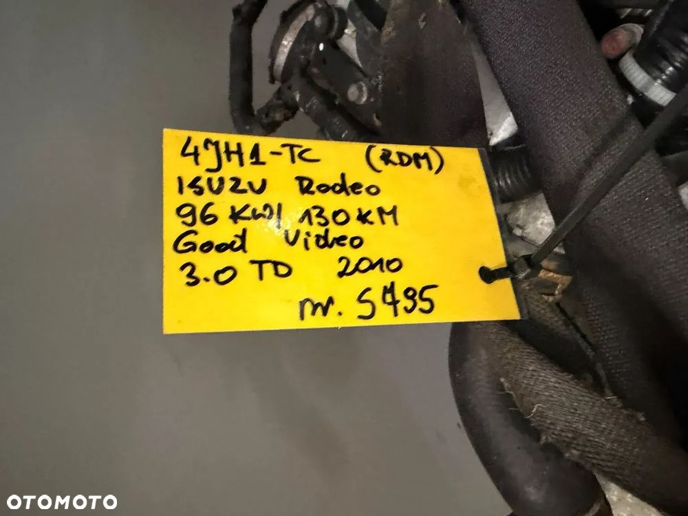 Silnik KOMPL Isuzu rodeo 3.0 4jh1 4jh1-tc RDM 130 koni 96 kw film video 2010 - 11