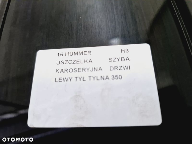 hummer 3 iii h3 szyba uszczelka karoseryjna drzwi lewy tył lewa tylna - 2