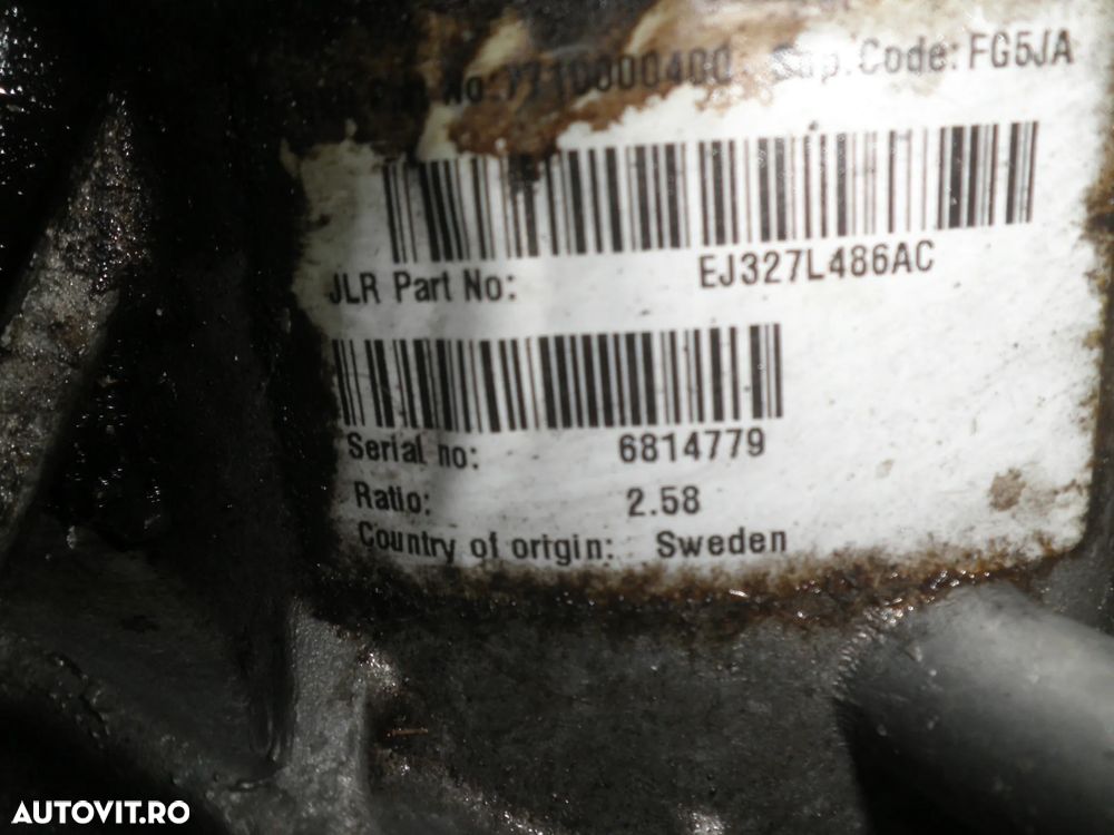 Cutie transfer Range Rover Evoque 2018 2.0 EJ327L486AC EJ32-7L486-AC Raport 2.58 - 3