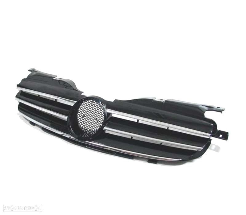 GRELHA FRONTAL SPORT MERCEDES SLK R170 96-04 PRETO CROMADO - 4
