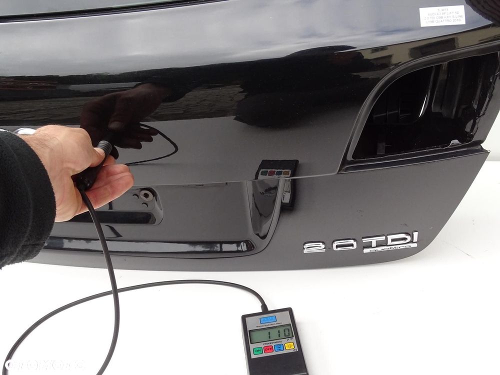 KLAPA TYŁ TYLNA BAGAŻNIKA + SZYBA LOTKA LY9B AUDI A3 8P 5D SPORTBACK S-LINE - 12