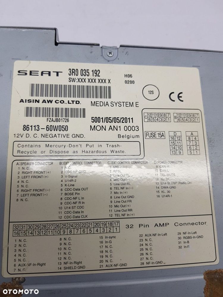 radio nawigacja Seat EXEO - 8