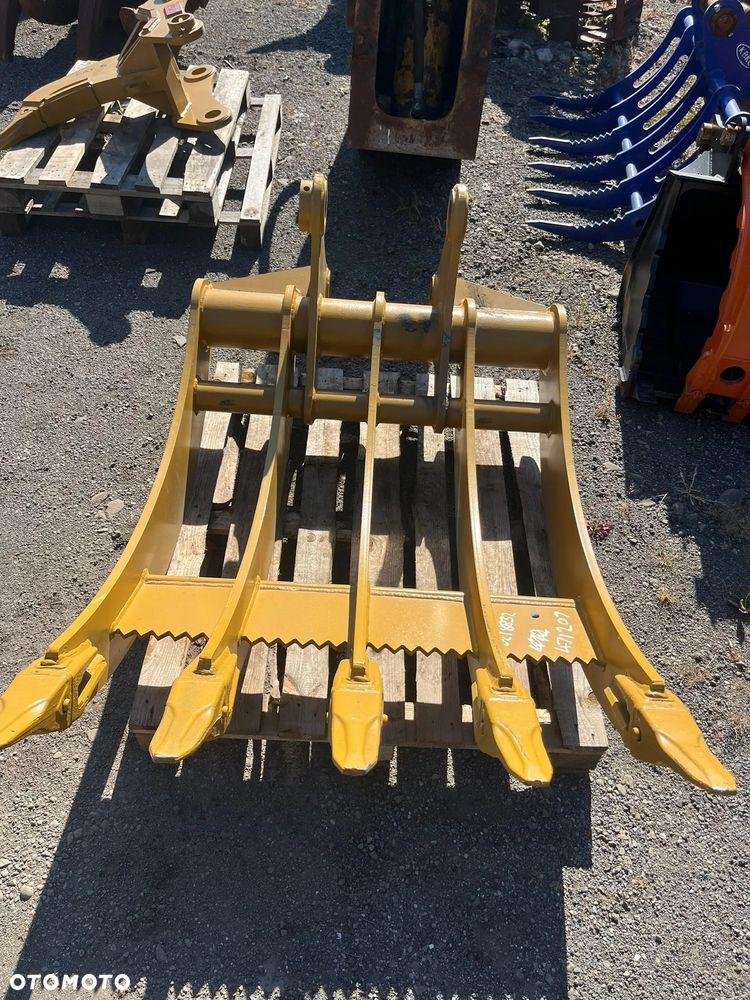 Łyżka grabiąca ażurowa przesiewowa sortująca grabie rejki do CAT 320 do korzeni kamieni do wyrównywania grabienia do koparki szerokość 105cm fi80mm. NOWA!!! - 6