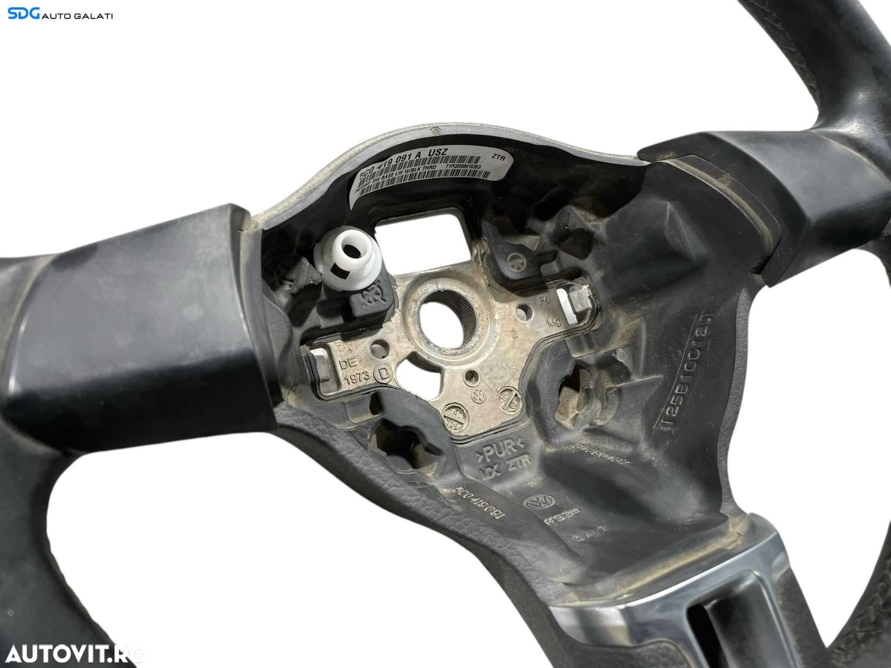 Volan 3 Spite din Piele Volkswagen Passat B7 2010 - 2015 Cod 5C0419091A [LR0481] - 3