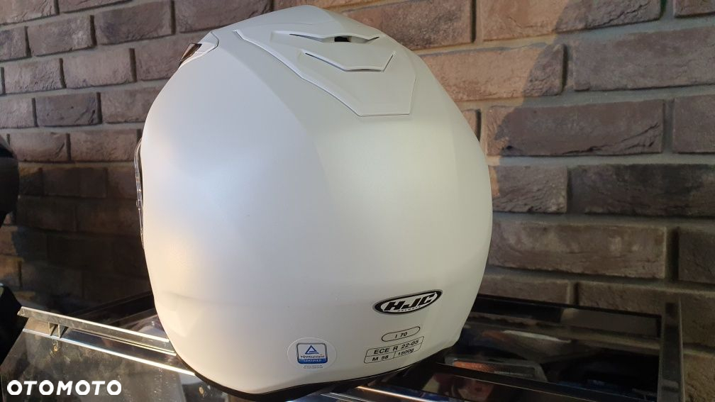 Kask sportowy hjc i70 z blendą przeciwsłoneczną biały ROAMIAR L - 5