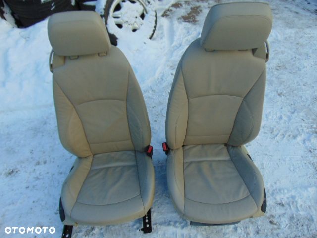 BMW Z4  E85 E86 LEWY FOTEL ładne super PODGRZEWANY FOTELE grzany skóra kremowa LUX - 1