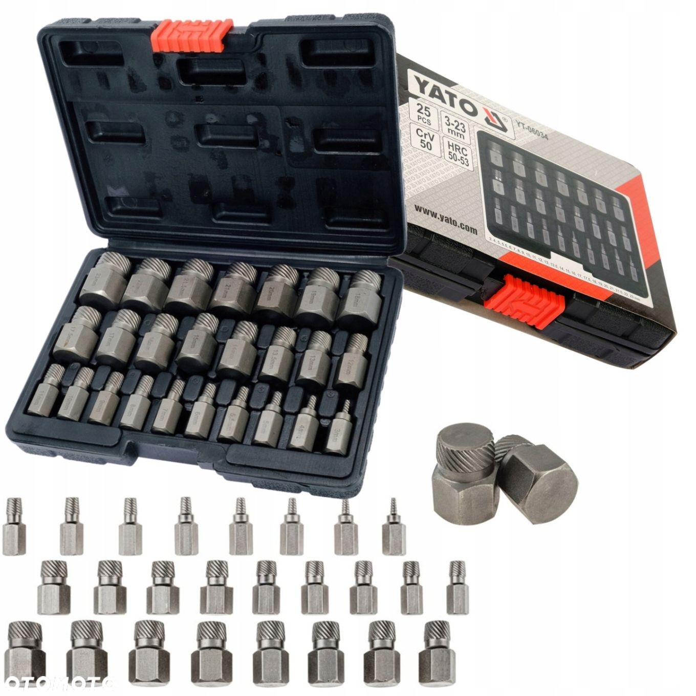 YATO ZESTAW 25 WYKRĘTAKÓW DO USZKODZONYCH ŚRUB HEX TORX SPLINE YT-06034 - 9