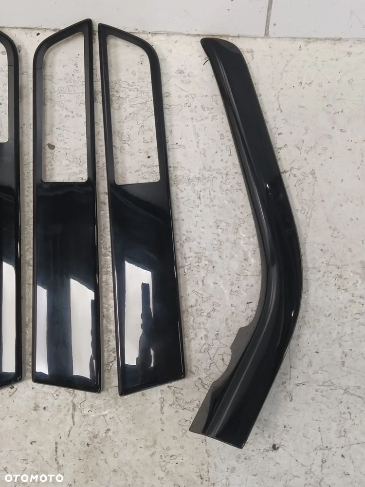RANGE ROVER SPORT L320 LIFT LISTWA LISTWY DRZWI TUNELU ŚRODKOWEGO BOCZNE LEWA PRAWA KOMPLET CARBON / CZARBY POŁYSK ORYGINAŁ - 13
