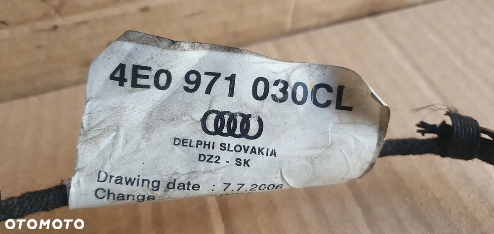 Wiązka instalacja drzwi prawy przód Audi A8 D3 4E0971030CL - 8