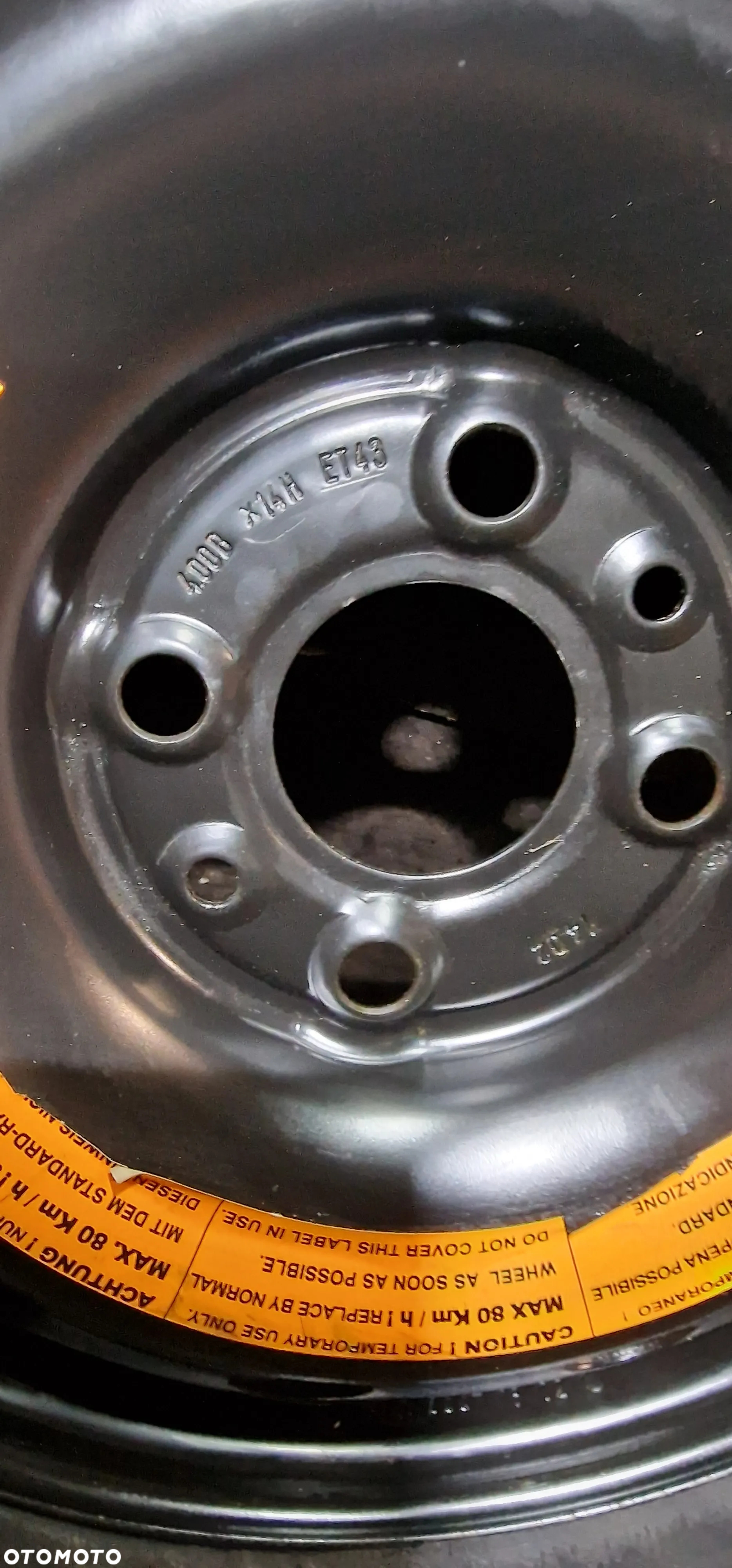 KOŁO DOJAZDOWE ZAPASOWE 135/80 B14 ET43 4x98 PIRELLI - 4