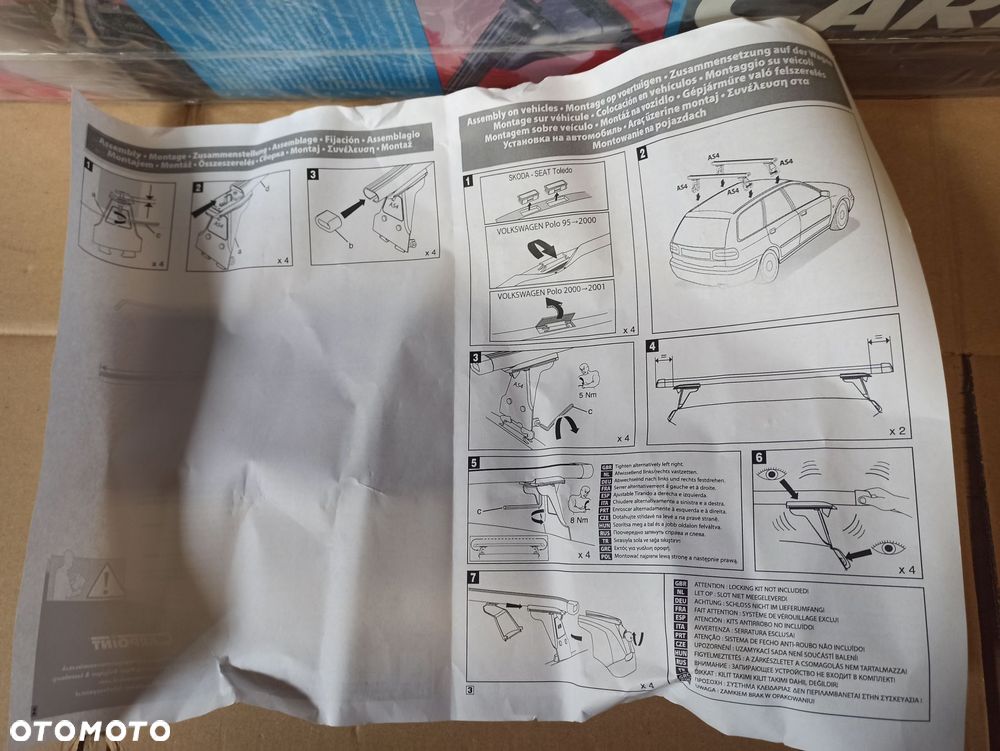 Bagażnik dachowy bazowy Carpoint 20A Toledo Fabia Octavia Polo - 5