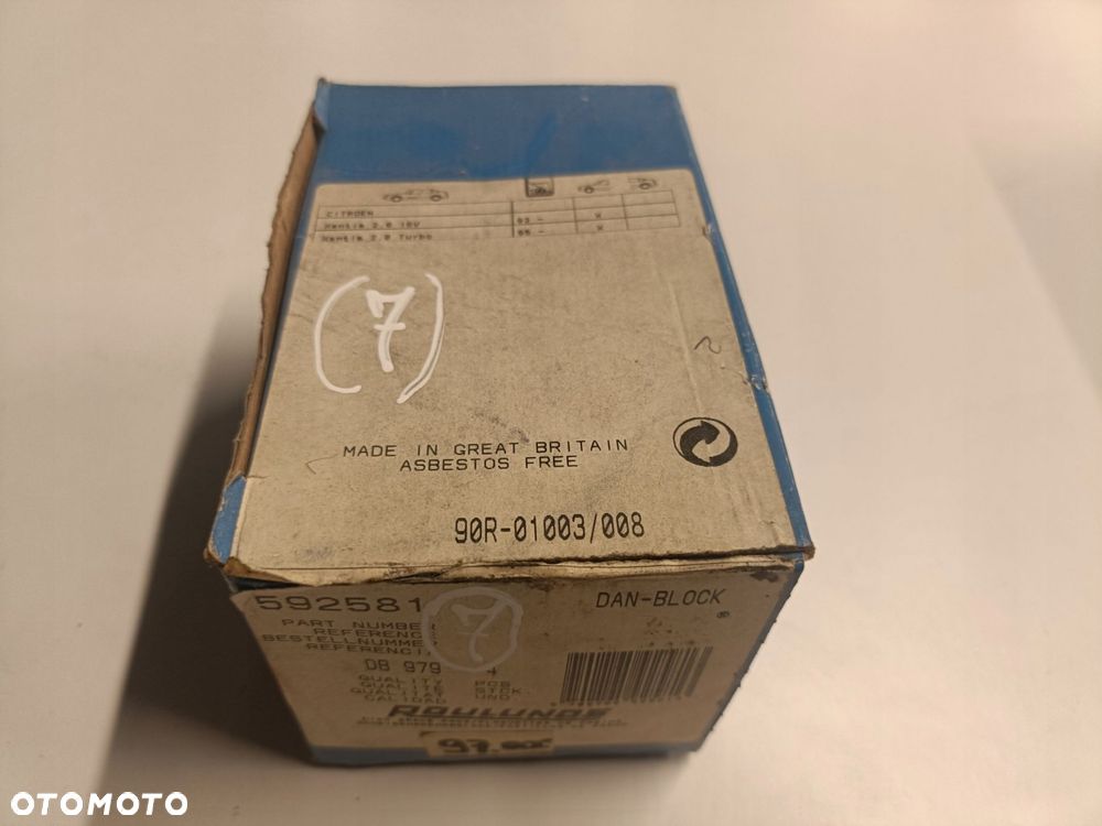 Citroen Xantia PRZEDNIE KLOCKI HAMULCOWE przód 592581 - 1