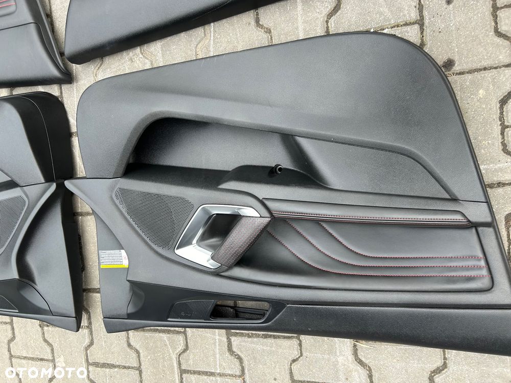 Peugeot 308 T9 Gt line boczek tapicerka drzwi hatchback czerwona nić - 10