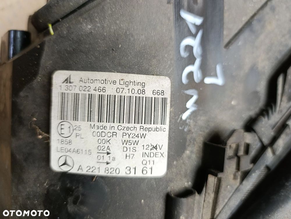 W221 lampa przednia przód LEWA reflektor xenon skrętny oryginał kompletny (!) jak nowe z folią S klasa Mercedes A 221 82 - 4