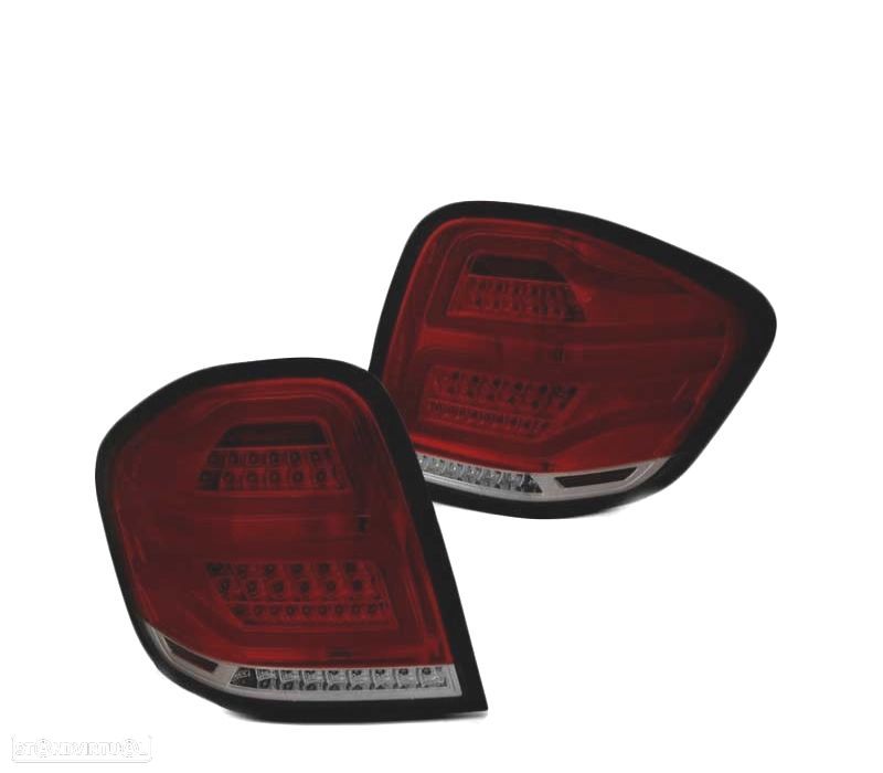 FAROLINS TRASEIROS LED MERCEDES W164 05-08 VERMELHO FUMADO ESCURECIDO - 2