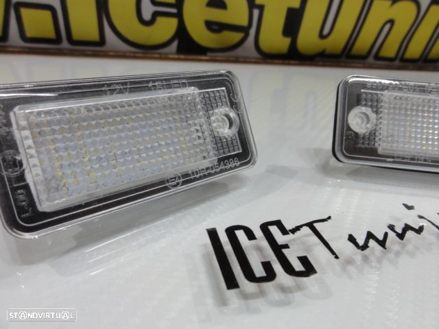 Suporte De Lampada De Matricula Com Led Branco Para Audi A3 8P, A4 B6, B7, A6 4F, A8, Q7, A5 - 2