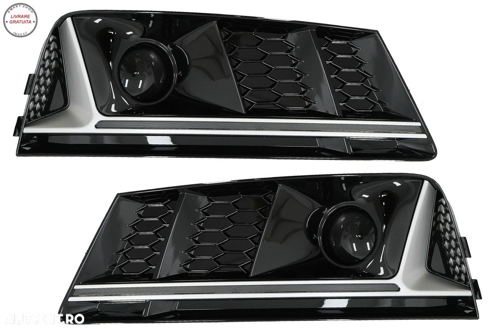 Grile Laterale Audi A4 B9 Sedan Avant (2016-2018) RS4 Design Silver Edition- livrare gratuita - 2