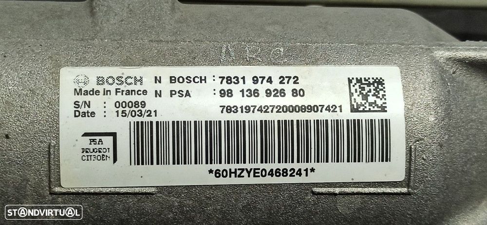 CREMALHEIRA DE DIREÇÃO CITROEN JUMPY FUGÓN CLUB XL - 5