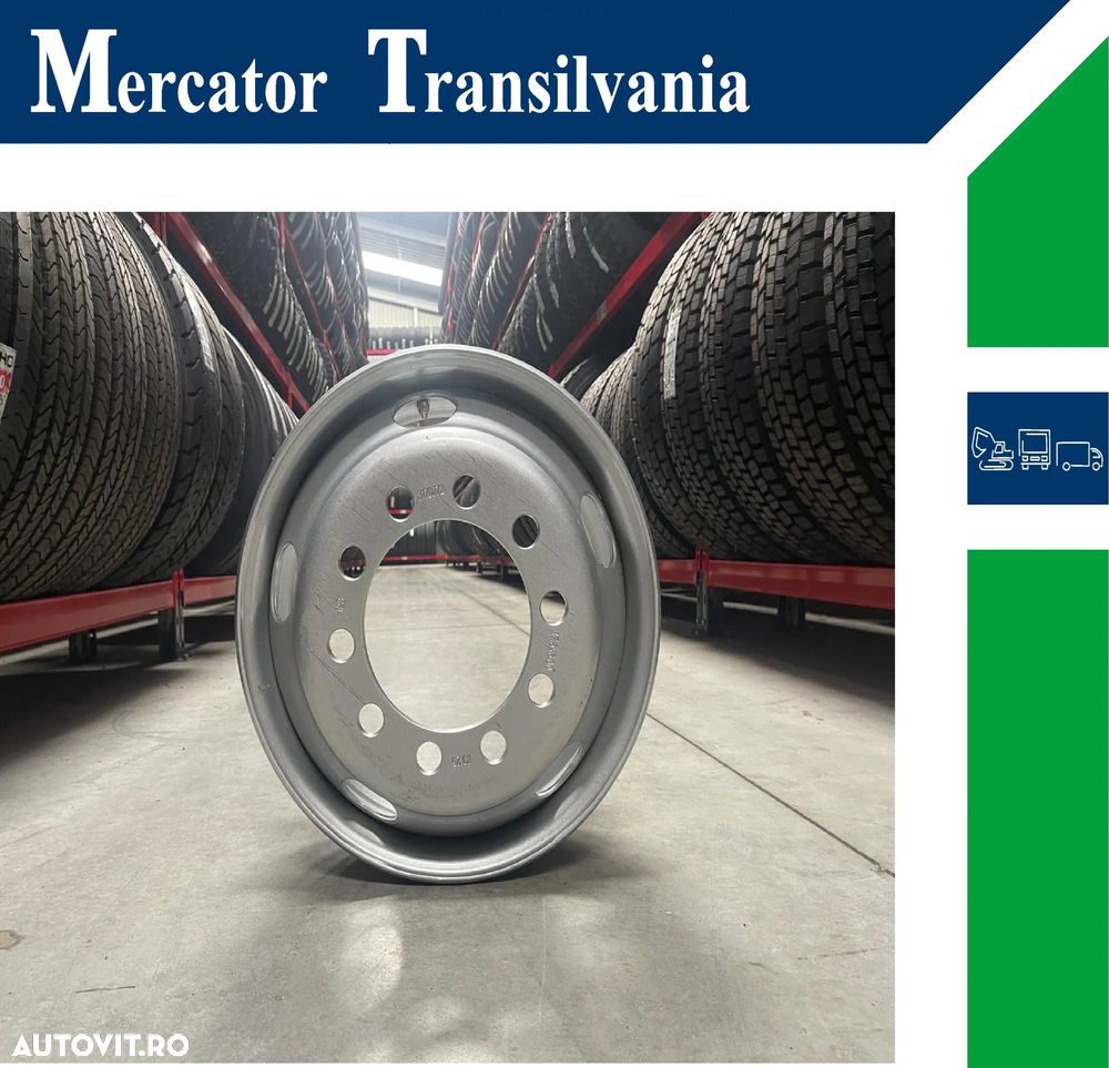 Janta NOUA  Otel 6.00X17.5 Hamp 10 prezoane, 70 mm intre prezoane, fiu 175 mm, flansa laterala Valva interioara Toate Pozitiile - 1