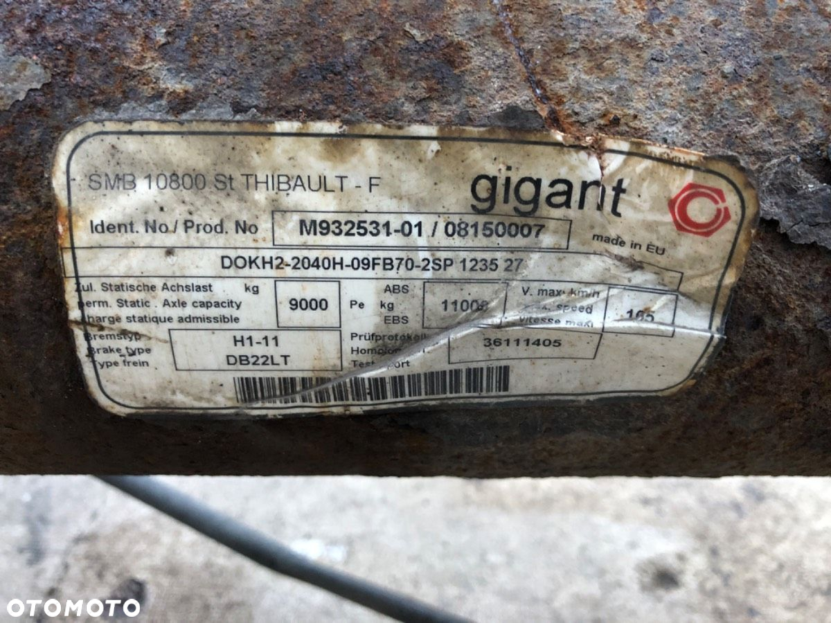 OŚ TYŁ SMB10800 - 2646.00 PLN - NACZEPA FRUEHAUF TX34 GIGANT DOKH2 - 8