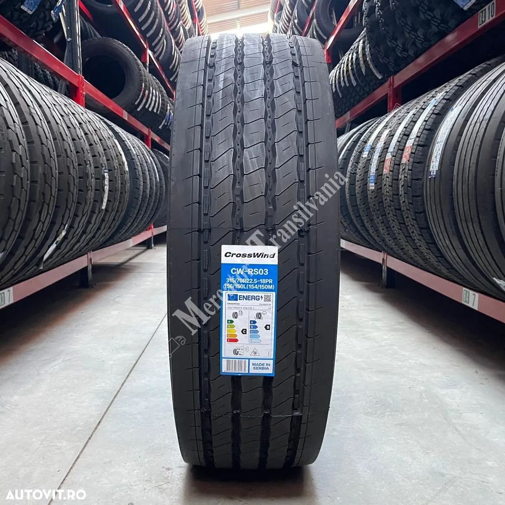 Anvelopa NOUA 315/70R22.5 Crosswind CW-RS03, M+S*, Regional, Directie, 156/150 L (154/150 M) 18PR - C, B, A 69dB - 2