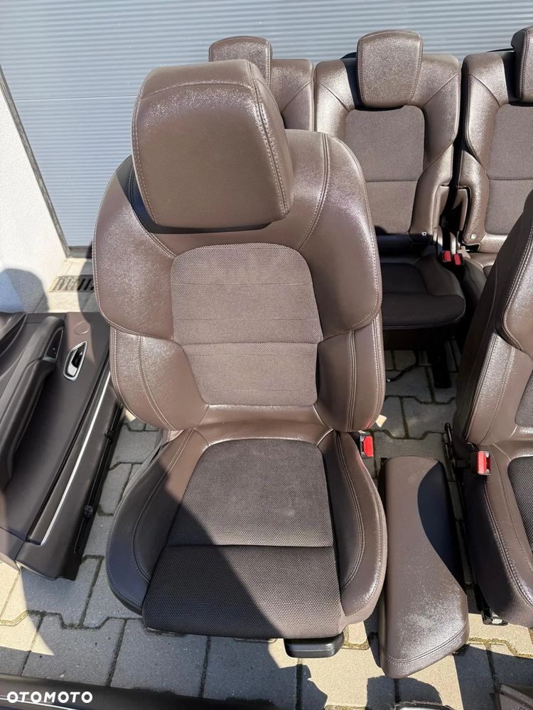 RENAULT ESPACE V KOMPLET FOTELI 5 OSÓB BRĄZOWA PÓŁSKÓRA GRZANE PRZÓD TYŁ - 4