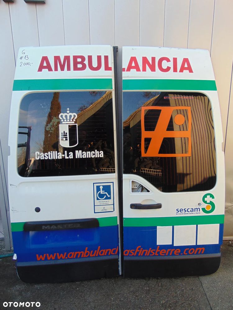 MASTER MOVANO drzwi tył H2 kpl